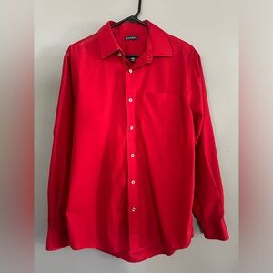 Men’s George Red Button-Down Dress Shirt